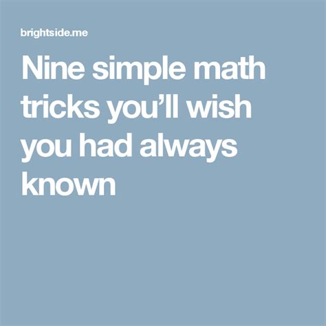 Easy Math Tricks You Ll Wish You D Known Reader S Digest