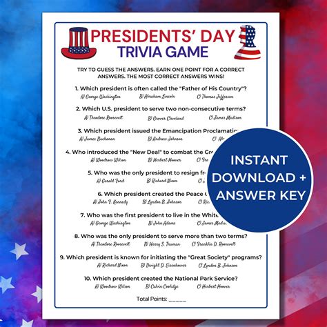 Easy Presidents Day Trivia Fun Facts And Games For All Ages