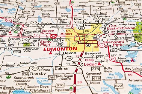 Edmonton City Map Map Of Canada City Geography