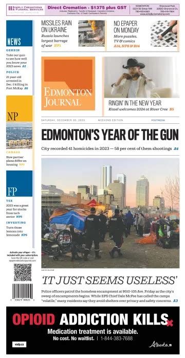 Edmonton Journal Vacation Stop