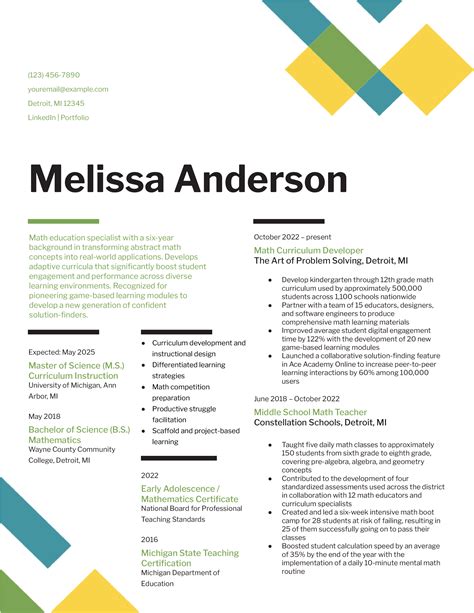 Education Resume Examples And Templates For 2025 Resumetemplates Com