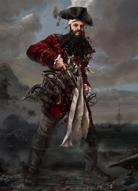 Edward Teach Blackbeard Yuriy Mazurkin Pirates Famous Pirates