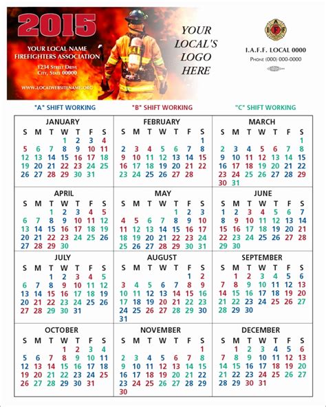 El Paso Fire Department Shift Calendar 2025 Gary Perkins