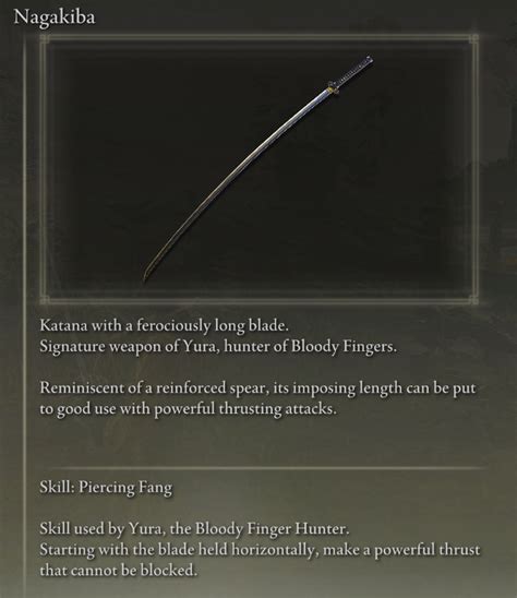 Elden Ring Game Guide How To Obtain The Nagakiba Katana Weapon In