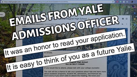 Email Yale Admissions Web Monitor