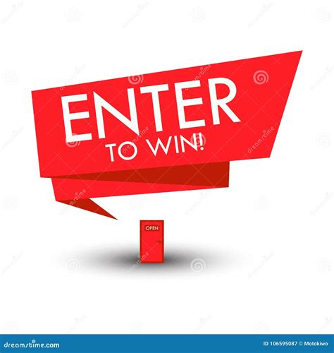 Enter To Win Sign Design Stock Illustration Illustration Of Gamble