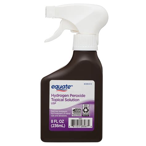 Equate 3% Hydrogen Peroxide Topical Solution Antiseptic Spray, 8 Fl Oz ...