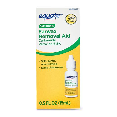 Equate Ear Drops Earwax Removal Aid 0 5 Fl Oz Walmart Com