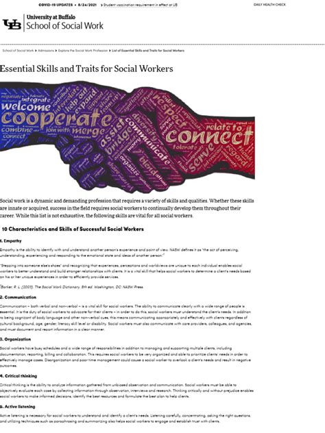 Essential Skills And Traits For Social Workers University At Buffalo