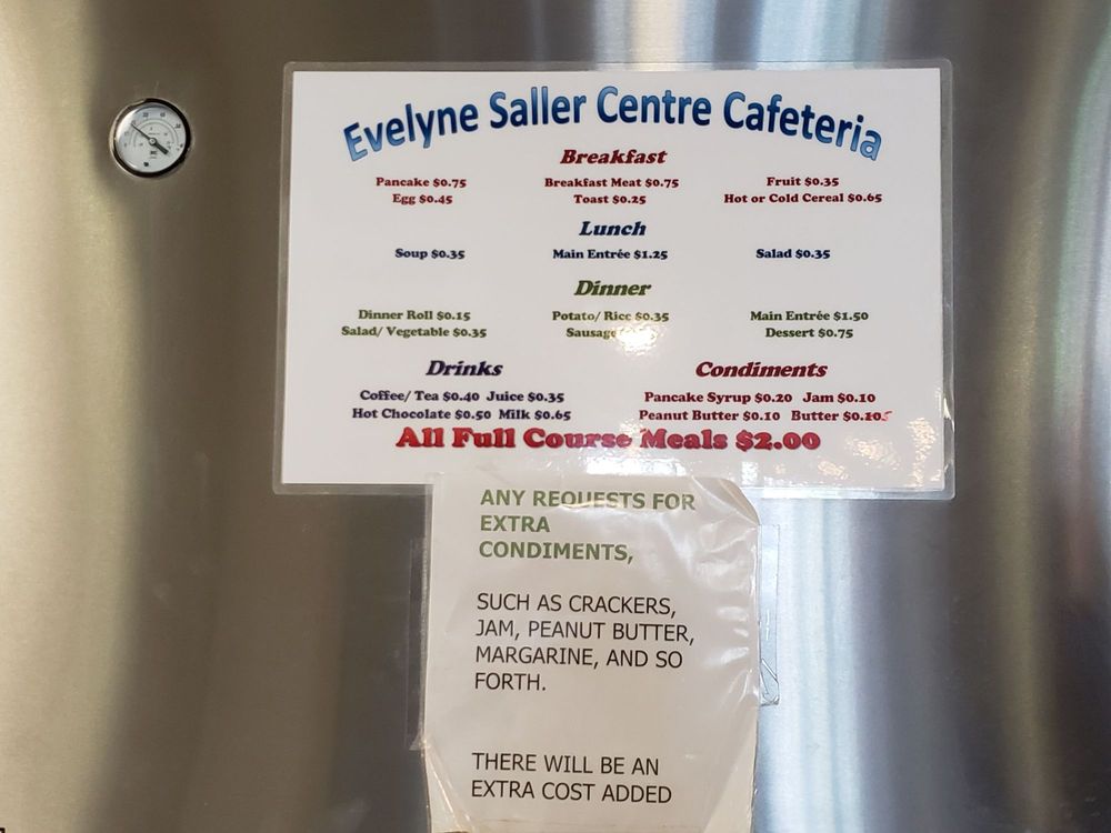 Evelyne Saller Centre Menu Guide