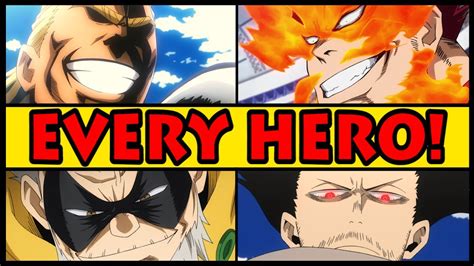 Every Pro Hero Explained My Hero Academia Boku No Hero Academia All