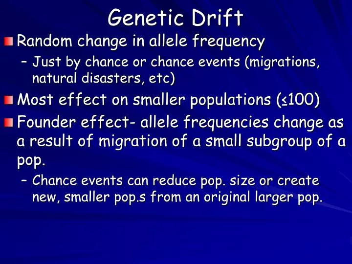 Evoluiton Selection Genetic Drift Ppt Download