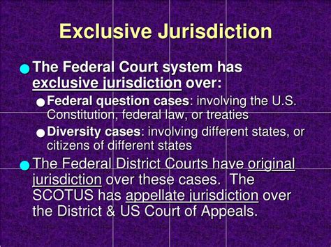 Exclusive Jurisdiction Made Easy