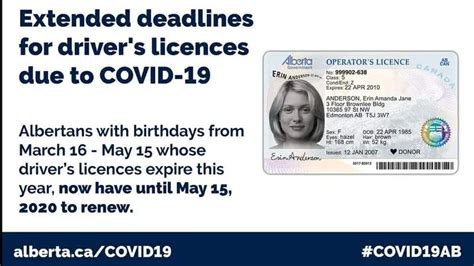 Expiry Dates For Alberta Drivers Licenses Vehicle Registrations