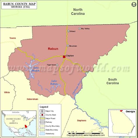 Explore The Detailed Map Of Rabun County Georgia The Printable Rabun