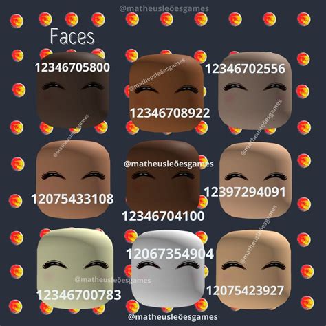 Face Roblox Id