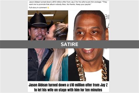 Fact Check Satire Site Says Jay Z Offered Jason Aldean 10 Million To