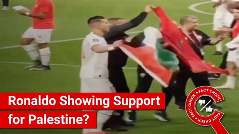 Fact Check Viral Video Shows Cristiano Ronaldo Waving Palestine Flag