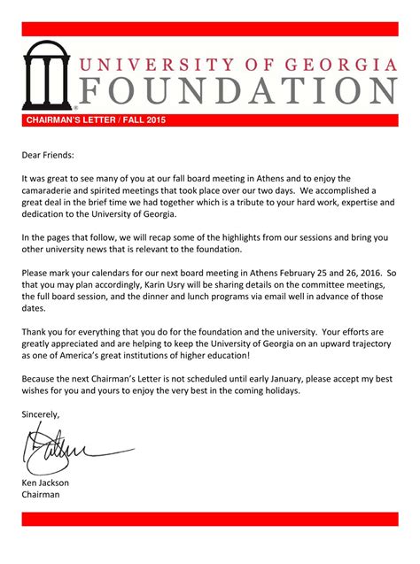 Fall 2015 Chairman S Letter By Uga Office Of Development Issuu