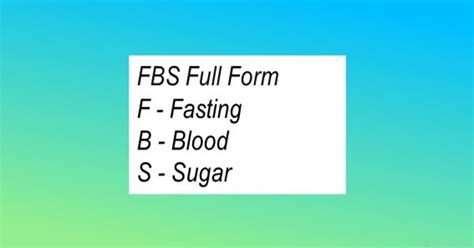 Fbs Full Form Meaning