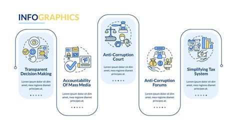 Fighting Corruption Vector Infographic Template Tax Awareness