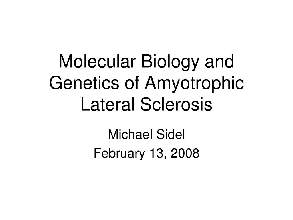 Figure 1 From The Complex Molecular Biology Of Amyotrophic Lateral