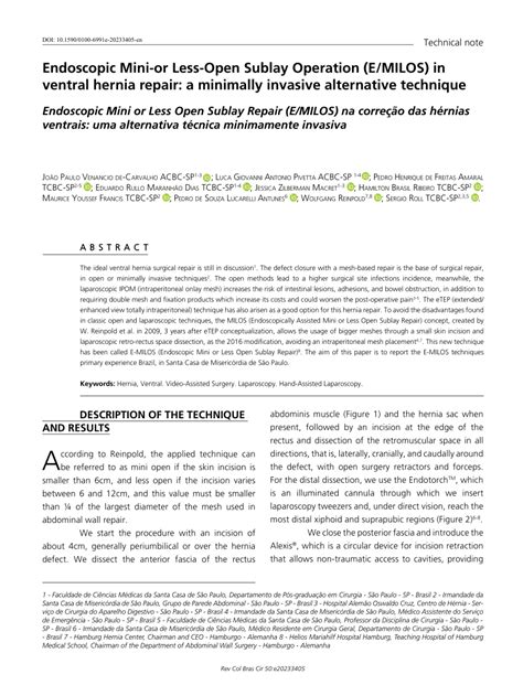 Figure 2 From Mini Or Less Open Sublay Operation Milos A New