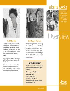 Fillable Online Alberta Works Overview Brochure Human Services