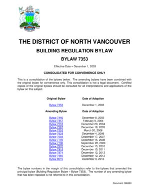 Fillable Online Dnv Bylaw District Of North Vancouver Dnv Fax Email