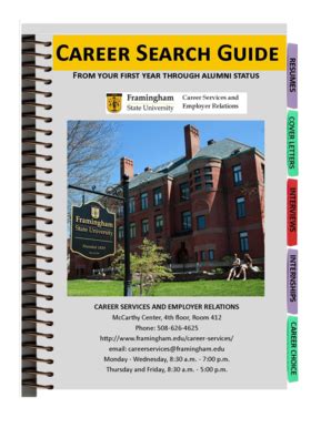 Fillable Online Framingham Career Guide Framingham State University