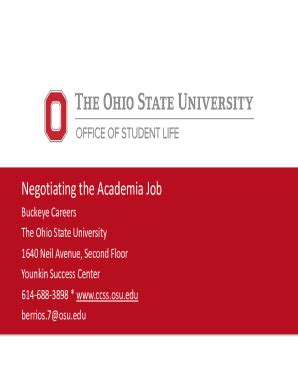 Fillable Online Gradsch Osu Career Closet Buckeye Careers The Ohio