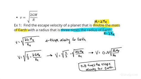 Finding The Escape Velocity Of A Satellite Given Planetary Properties