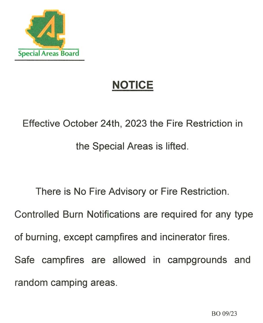 Fire Restriction Lifted Village Of Delburne Alberta