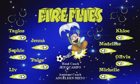 Fireflies Custom Designed Team Soccer Banner