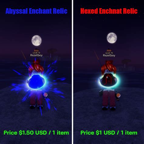 Fisch Abyssal Enchant Relic Hexed Enchant Relic Set 2In1 Fast