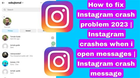 Fix Instagram Crash Problem 2023 Instagram Crashes When I Open Messages Instagram Crash Message Youtube