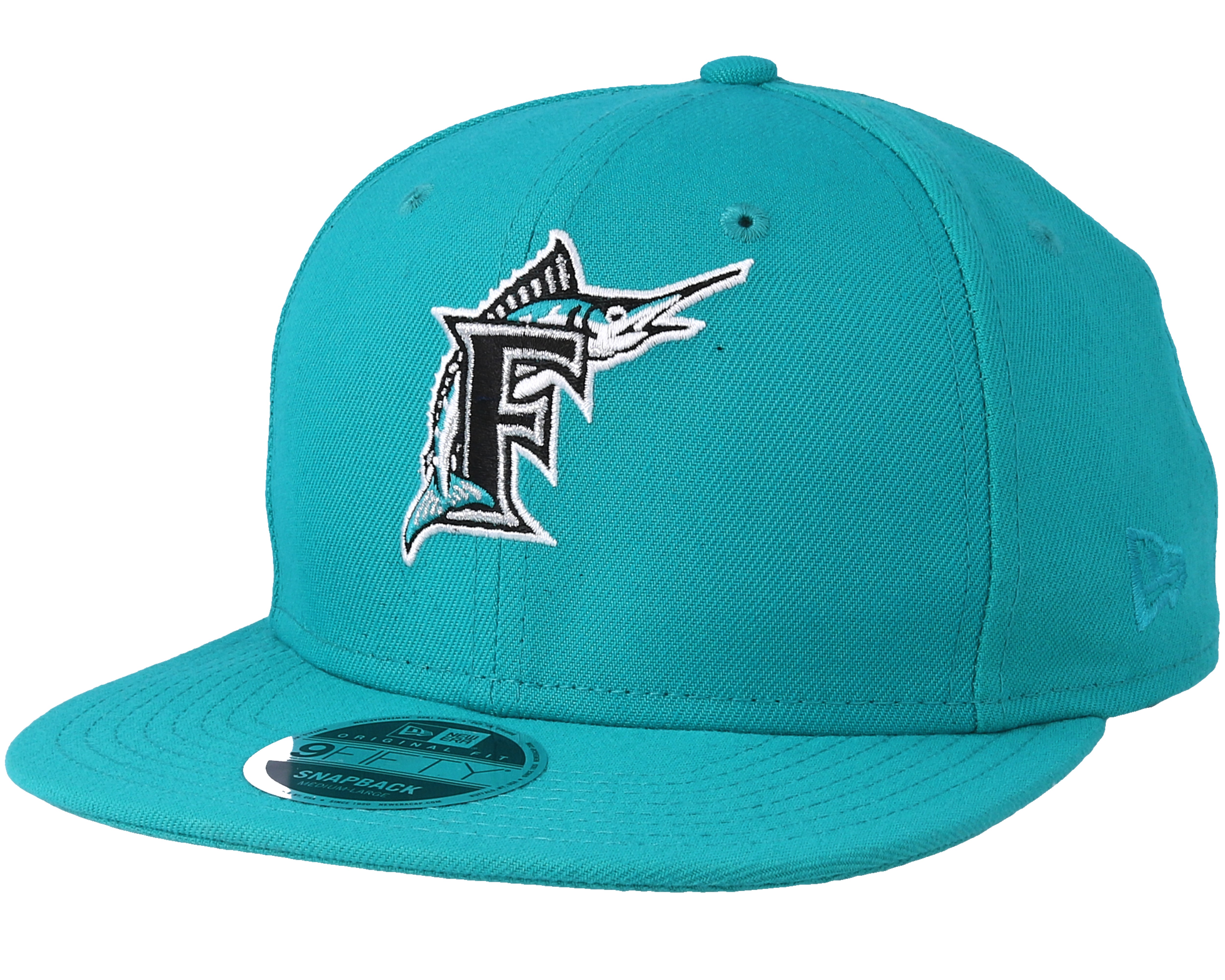 Florida Marlins Coast 2 Coast 9Fifty Teal Snapback New Era Caps