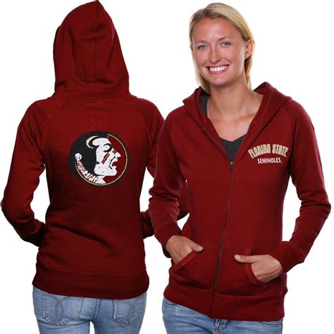 Florida State Seminoles Fsu Ladies Vegas Full Zip Hoodie Garnet