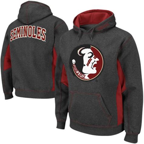 Florida State Seminoles Fsu Turf Fleece Pullover Hoodie Charcoal