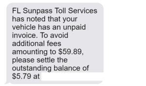 Florida Sunpass Unpaid Toll Invoice Text Scam Alert What You Need To