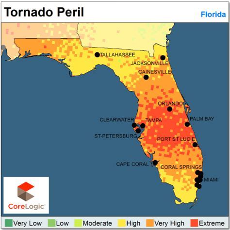 Florida Tornadoes Map