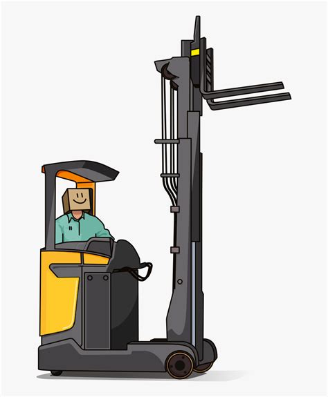 Forklift Reach Truck Cartoon Free Transparent Clipart Clipartkey