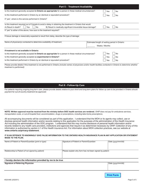 Form 4520 84 Fill Out Sign Online And Download Fillable Pdf Ontario