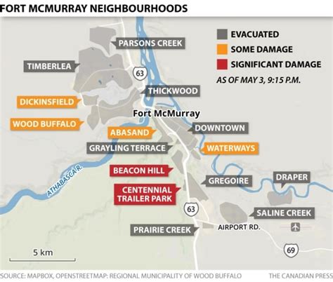 Fort Mcmurray Wildfire Map: Evacuation Zones