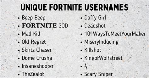 Fortnite Usernames: Unique Ideas Revealed