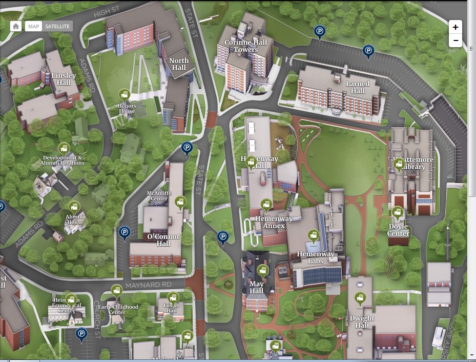 Framingham State University Campus Map Map