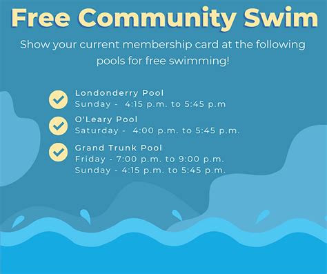 Free Community Swim Londonderry