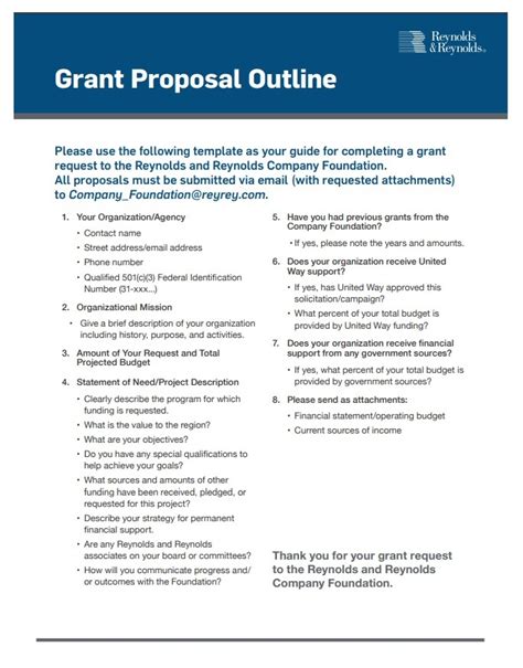 Free Grant Proposal Templates Download In Word Google Docs Excel