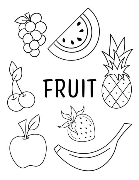 Fruit Coloring Pages Free Printable Unleash Creativity With Delicious