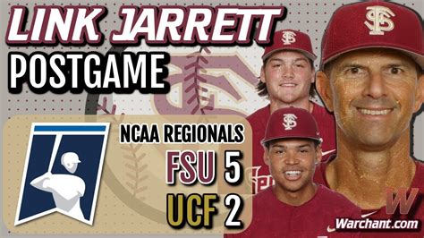 Fsu Baseball Coach Link Jarrett On 5 2 Win Over Ucf In Regionals Fsu